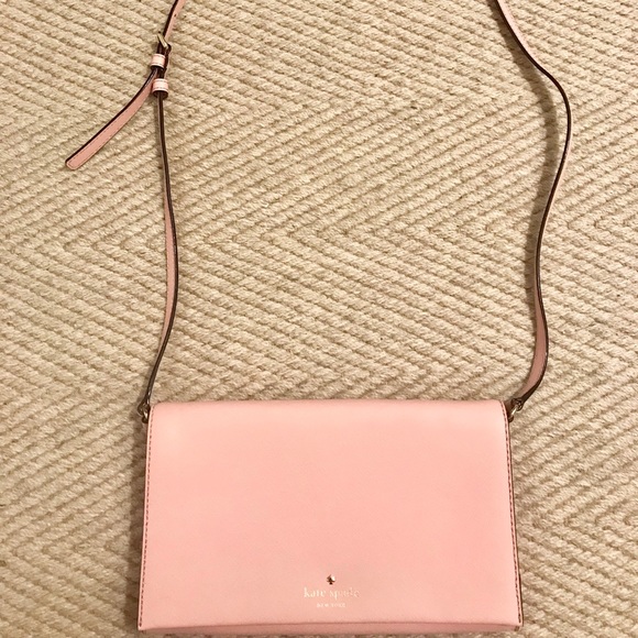 Kate Spade Pale Pink Leather Clutch Cross Body - Picture 5 of 5